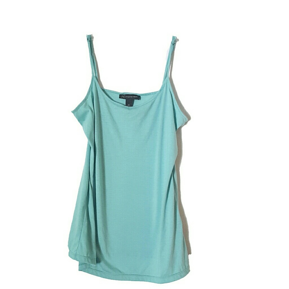 INC | Mint Fitted Spaghetti Strap Tank